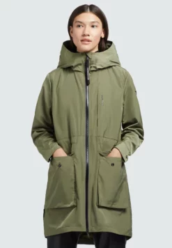 Khujo Mantel Ging - Abrigo Corto - Olivgrün